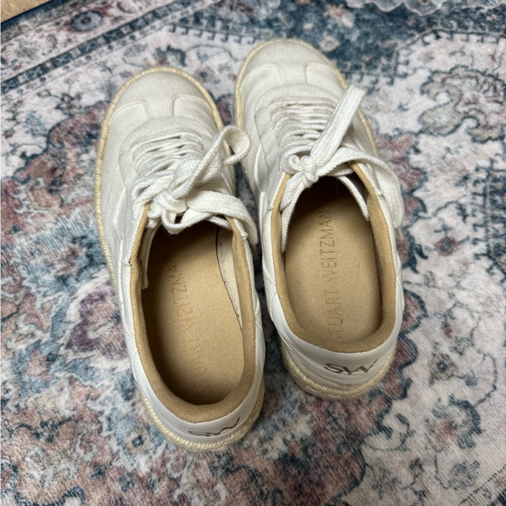 Stuart Weitzman sneaker espadrilles 8B - Picture 3 of 5